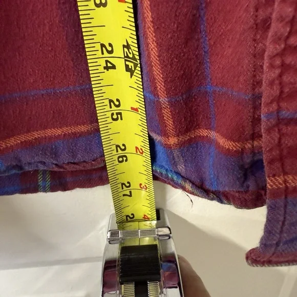 Vintage Gap Flannel‎ Shirt Red Blue Plaid Men's Long Sleeve Button Down Medium - Picture 6 of 7